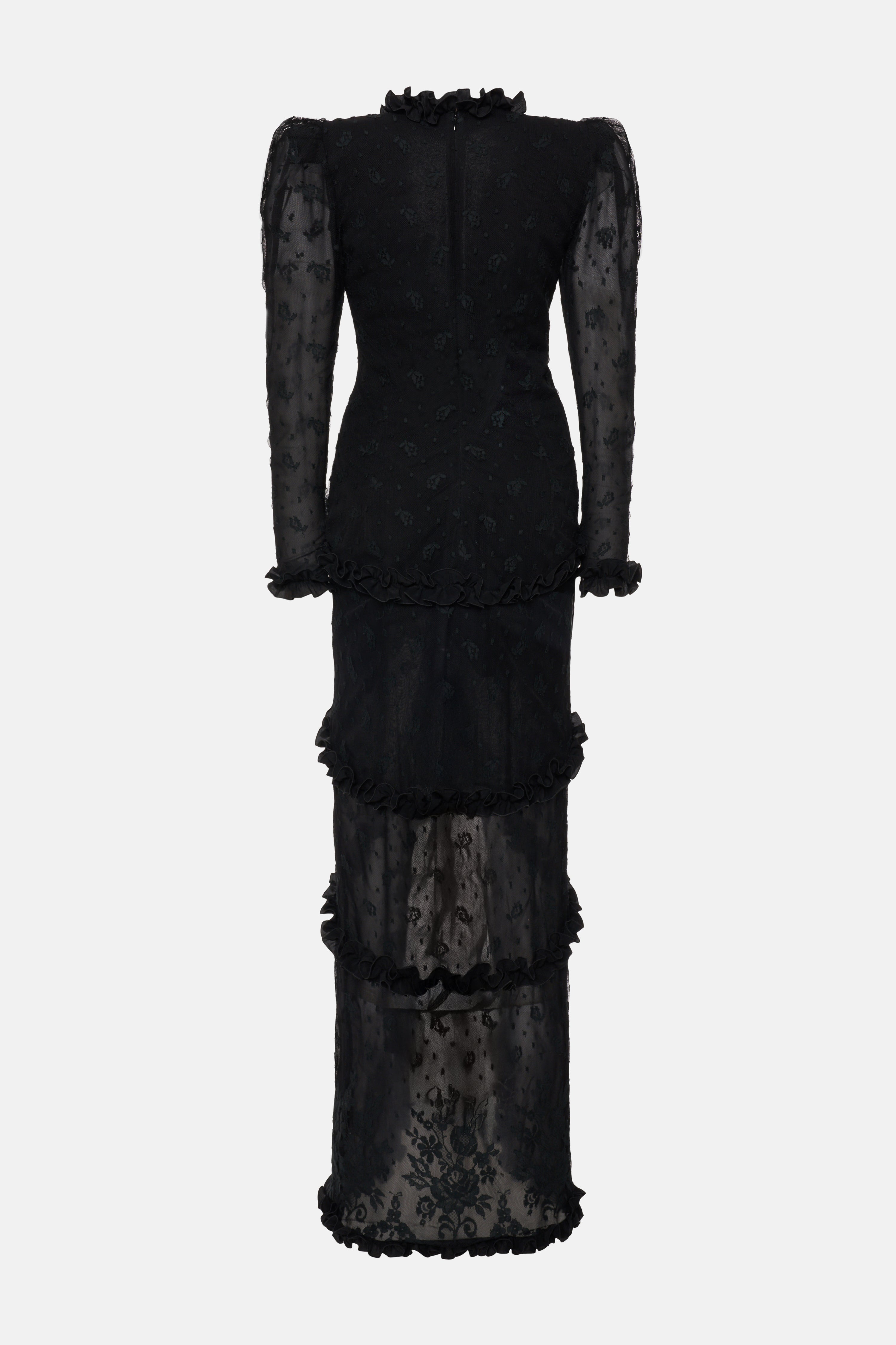 LACE V-NECK DRESS - 2