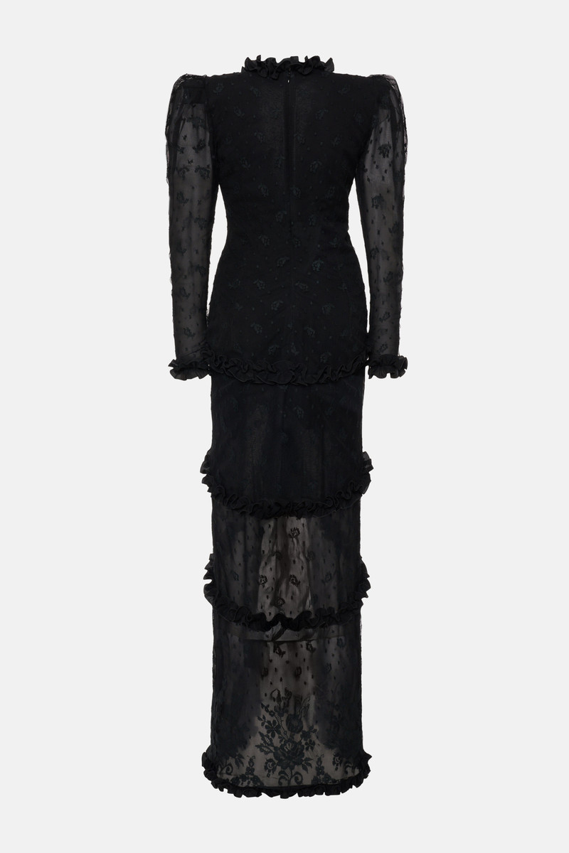 Alessandra Rich LACE V-NECK DRESS outlook