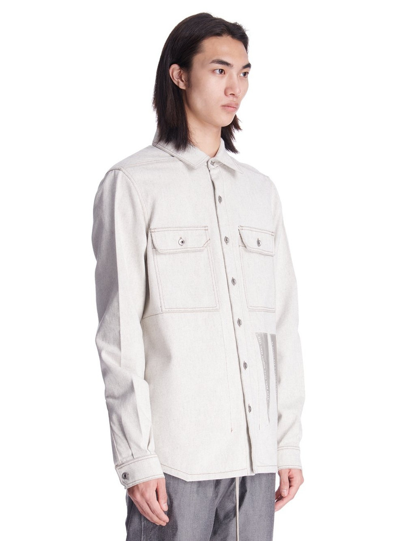 RICK OWENS DRKSHDW Denim Overshirt Milk 2