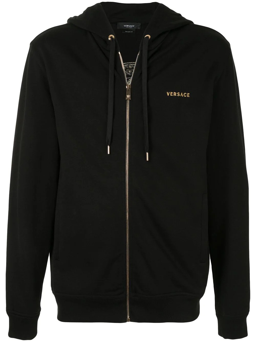 embroidered Medusa zip-up hoodie  - 1