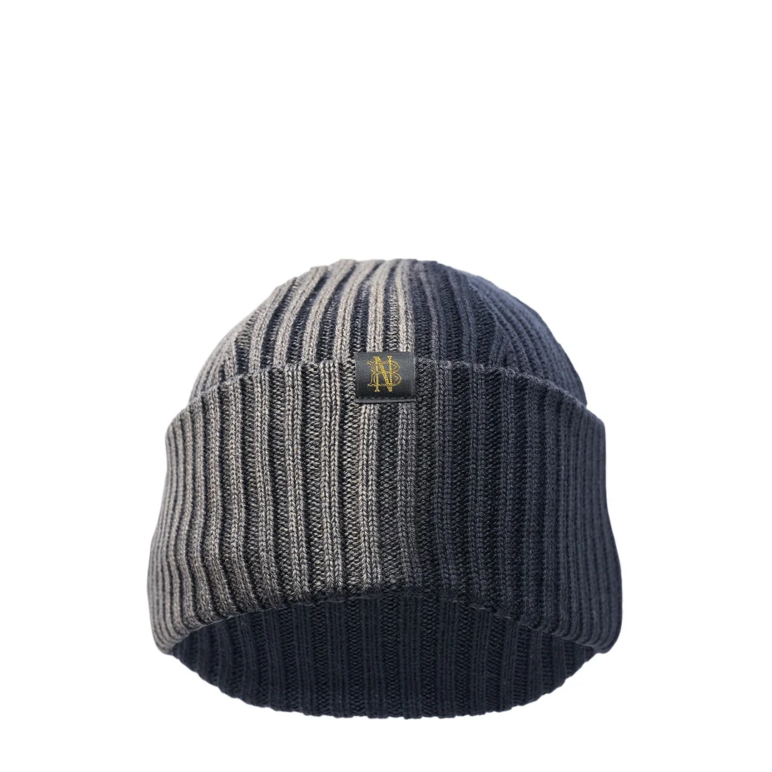 Wool Worsted Rib Bleach Treated Beanie - 1