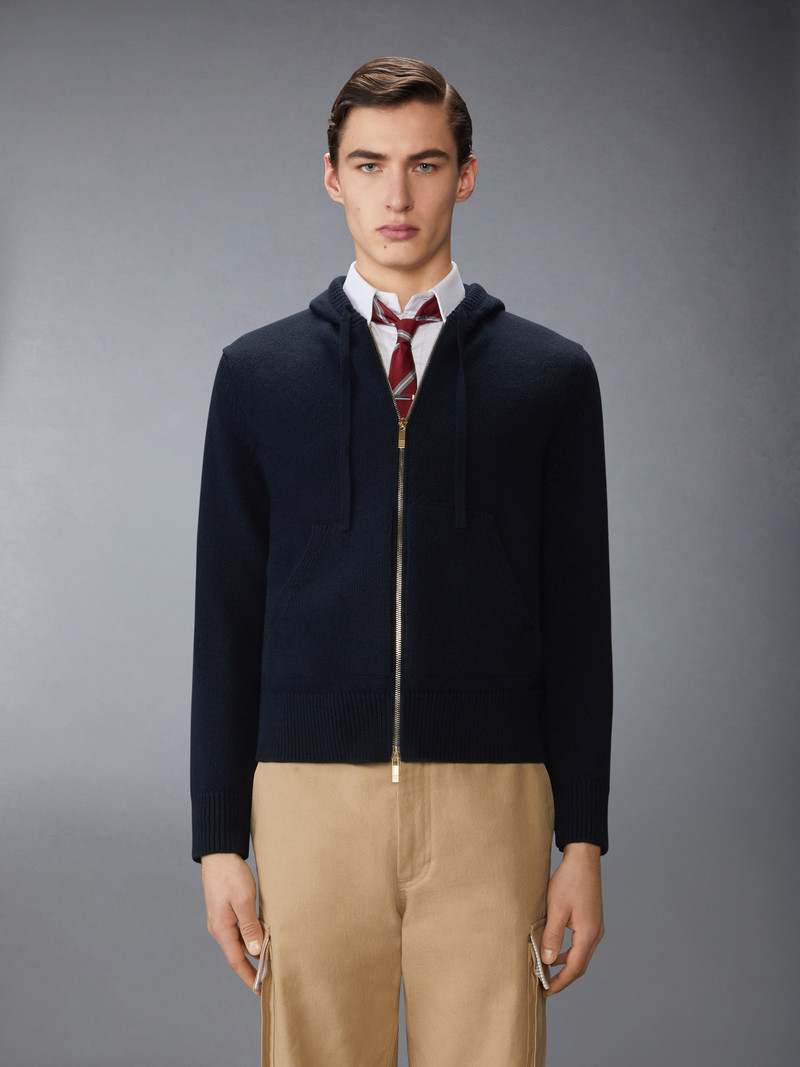 Thom Browne GEESE INTARSIA MERINO WOOL HOODIE outlook