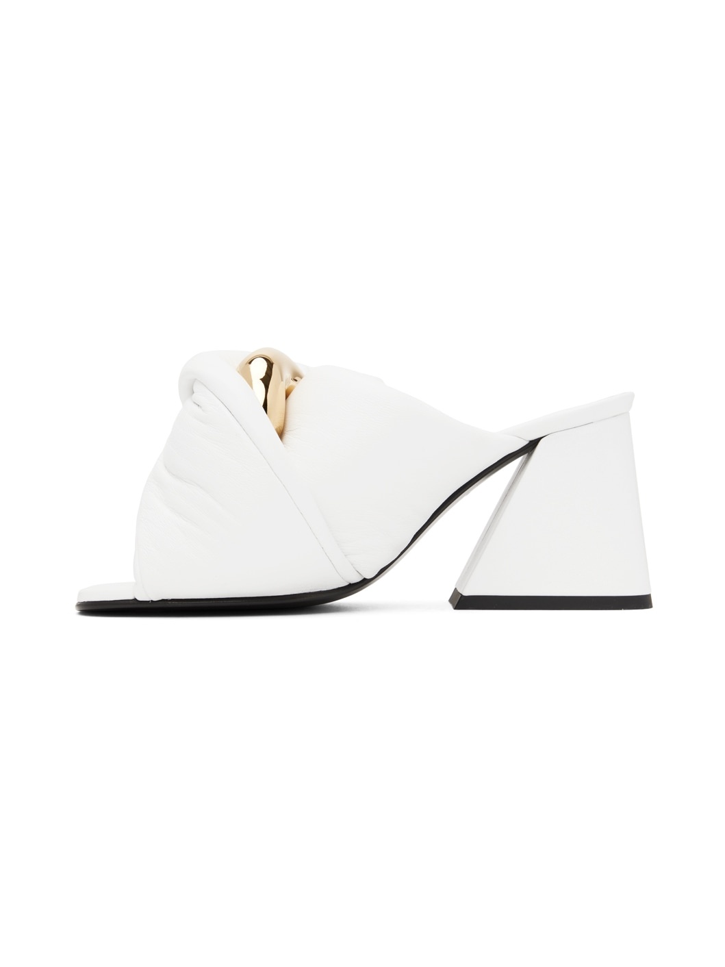 White Chain Twist Mules - 3