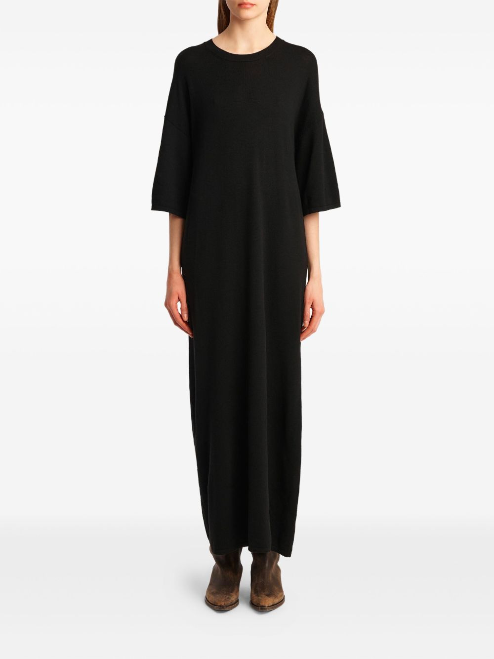 crew-neck maxi dress - 2