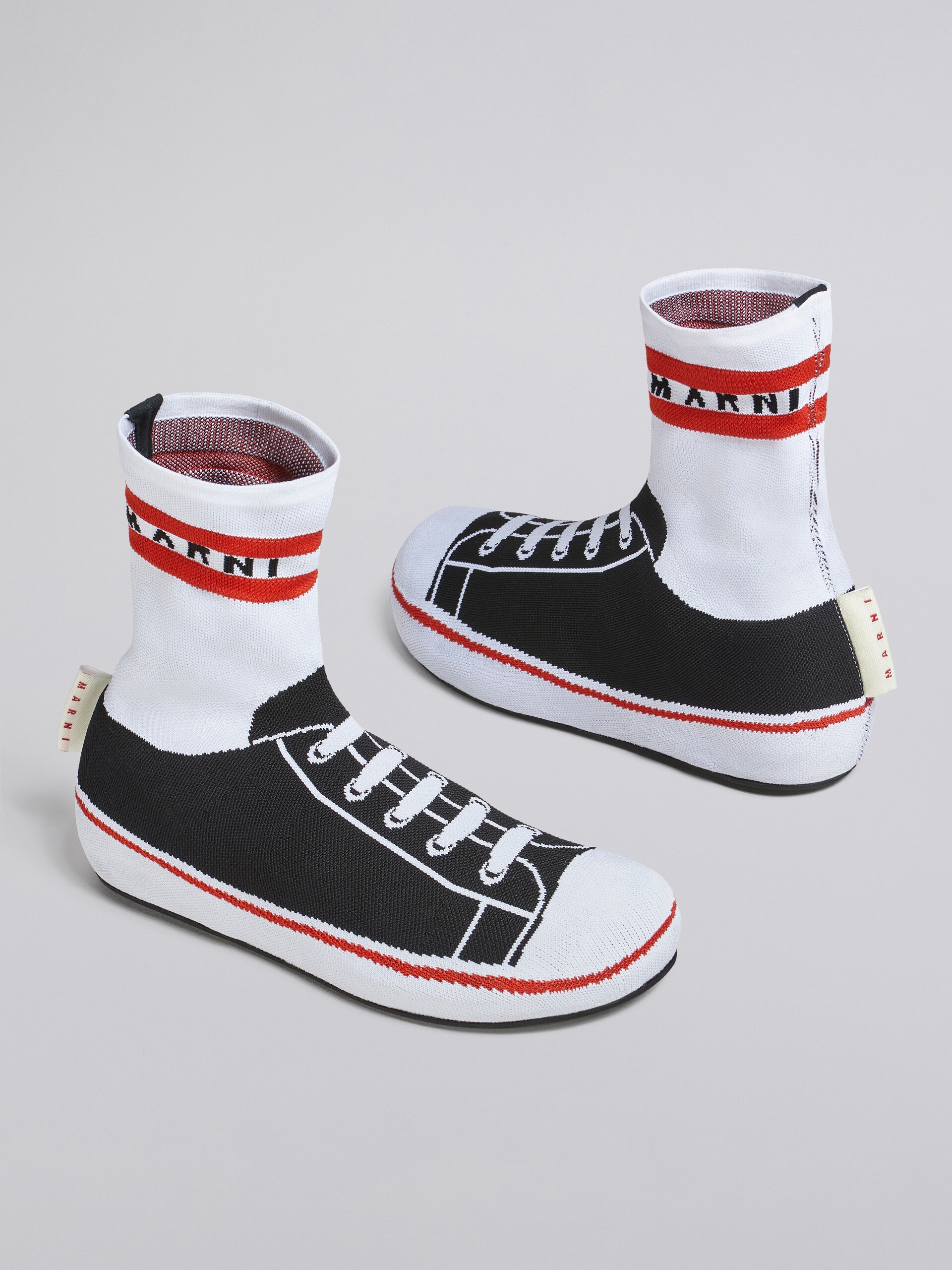TROMPE L'ŒIL JACQUARD HIGH-TOP SNEAKER - 4
