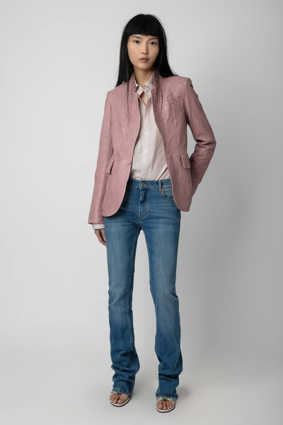 Zadig & Voltaire Very Crinkled Leather Blazer outlook