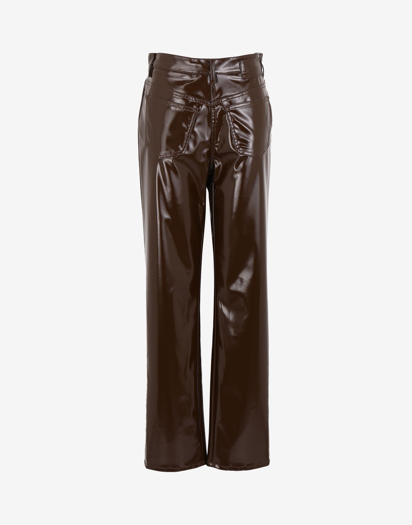 Back-to-back faux leather trousers - 1