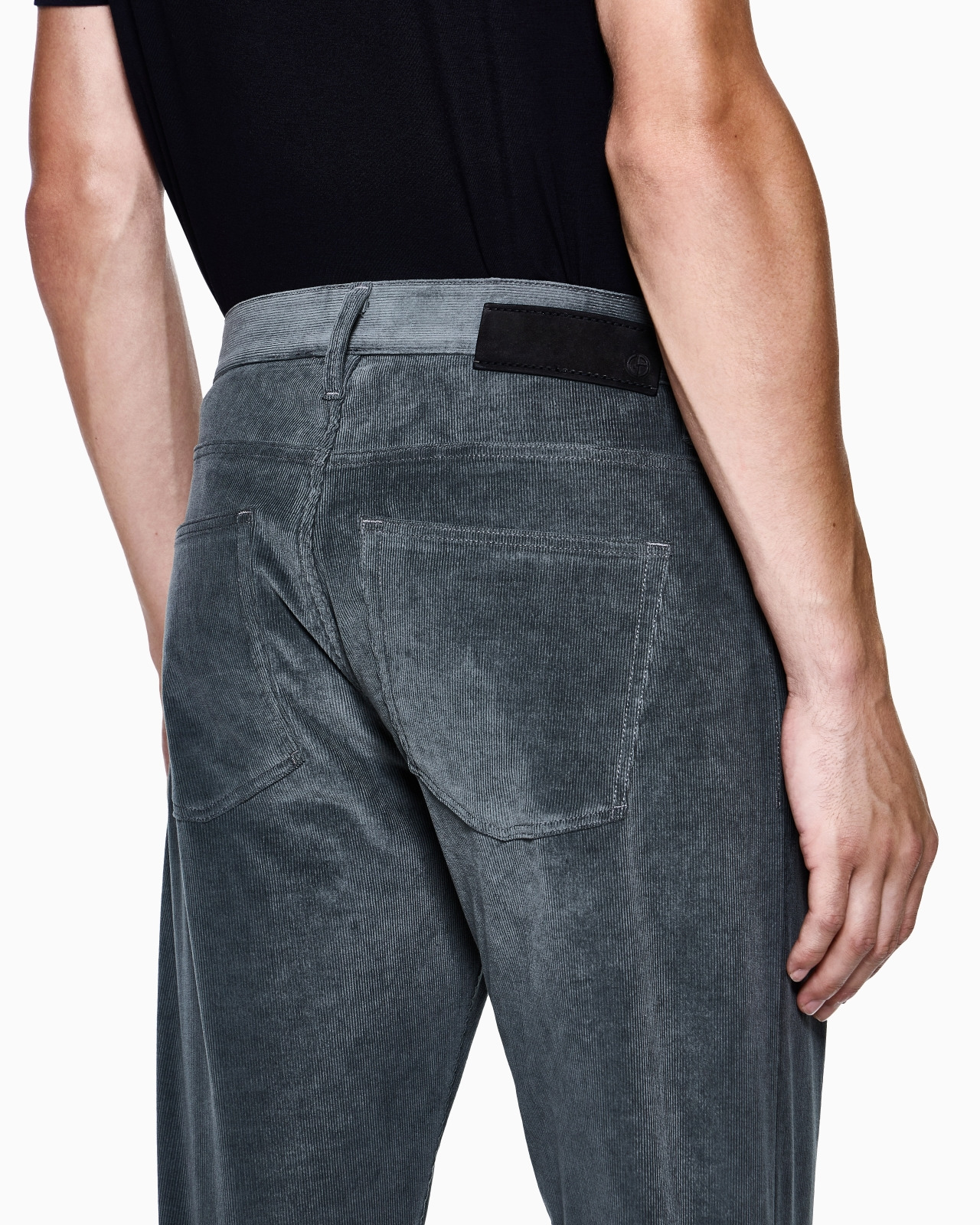 REGULAR-FIT, FIVE-POCKET TROUSERS IN COTTON AND CASHMERE - 4