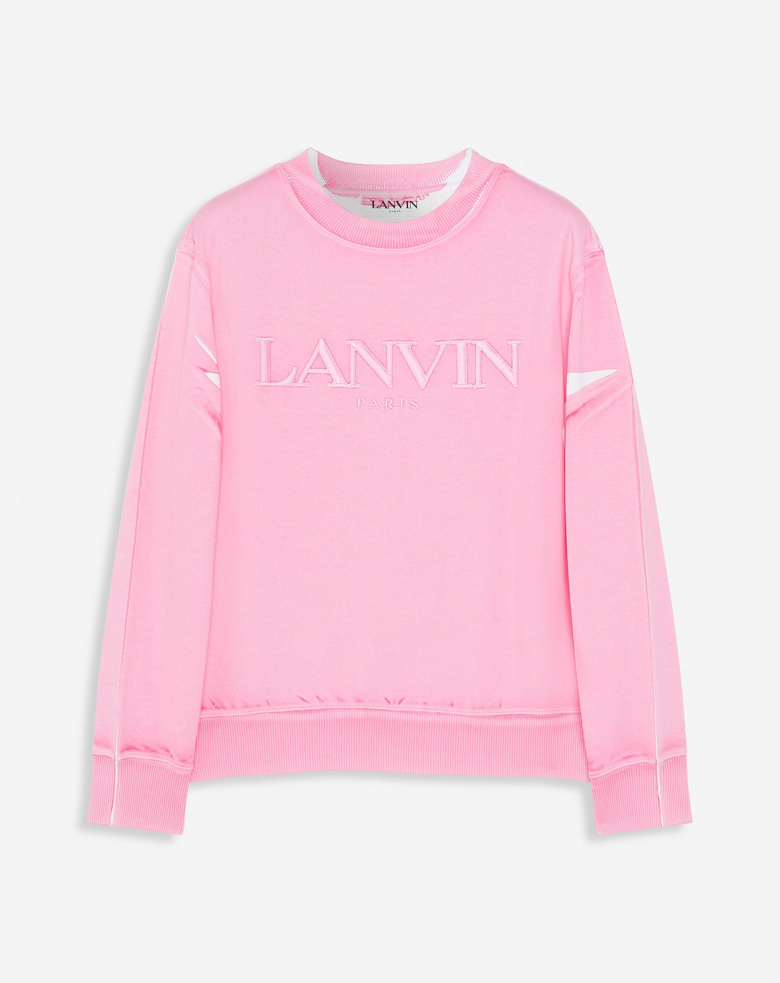 OVERPRINTED EMBROIDERED LANVIN PARIS SWEATSHIRT - 1