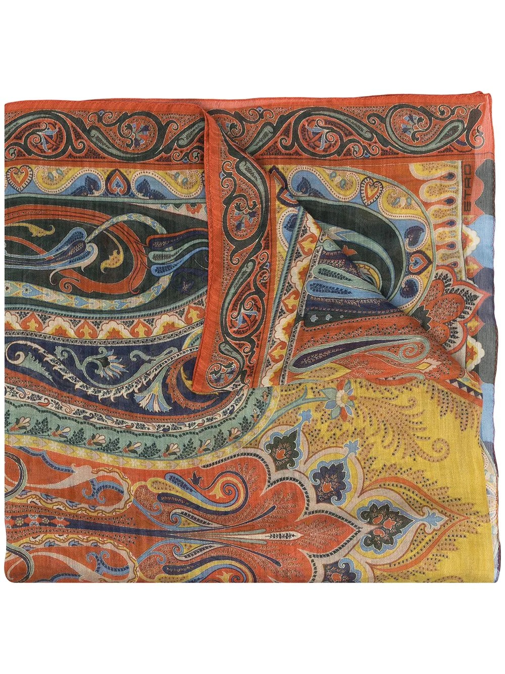 paisley silk blend scarf - 1