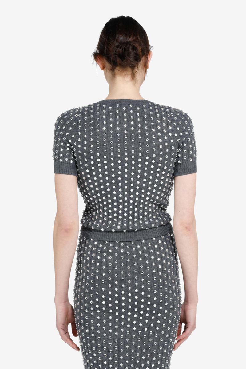 N°21 CRYSTAL-EMBELLISHED VIRGIN WOOL SWEATER outlook