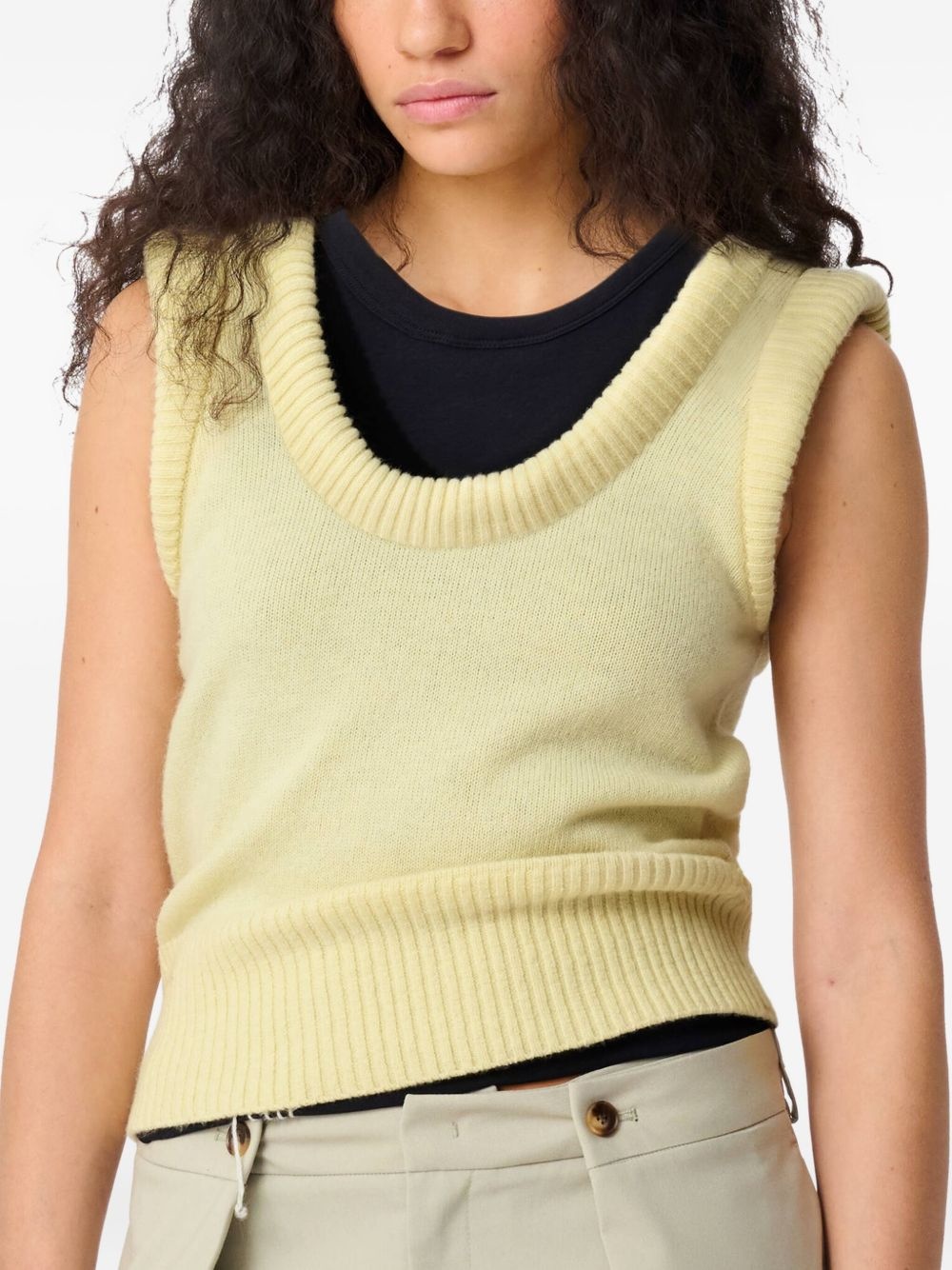 Marla ribbed sleeveless vest - 6