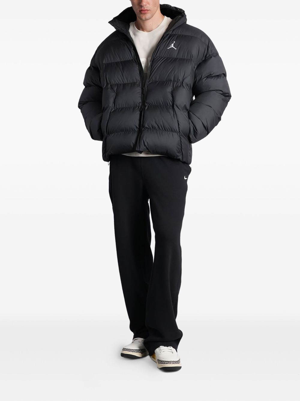 logo-detail padded jacket - 2