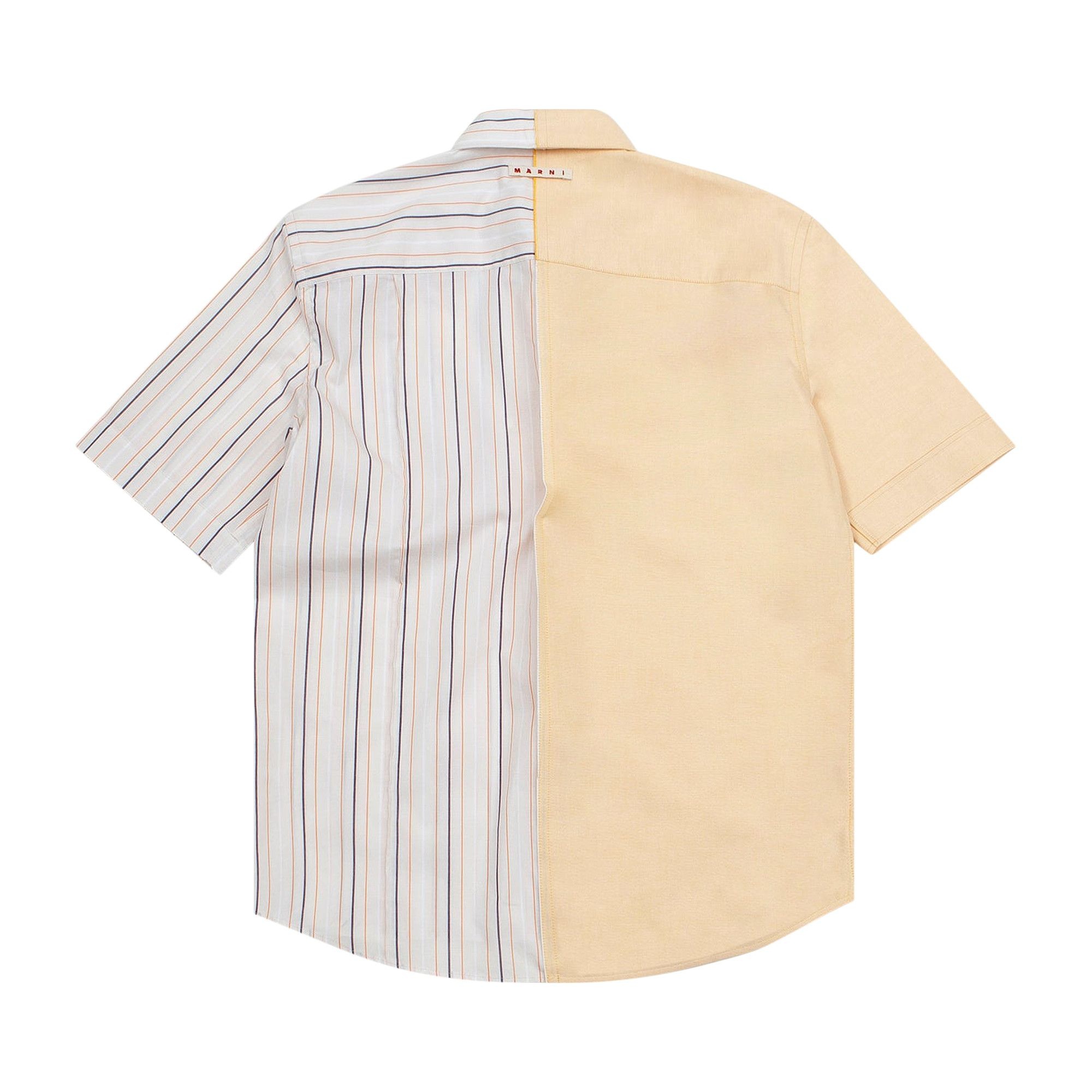 Marni Half Poplin Striped Shirt 'Ivory' - 2