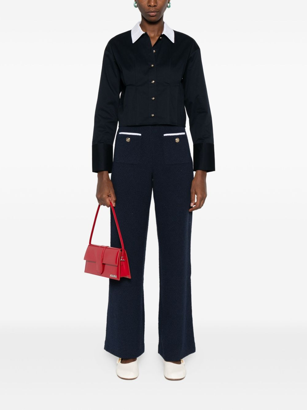 button-fastening collared shirt - 2