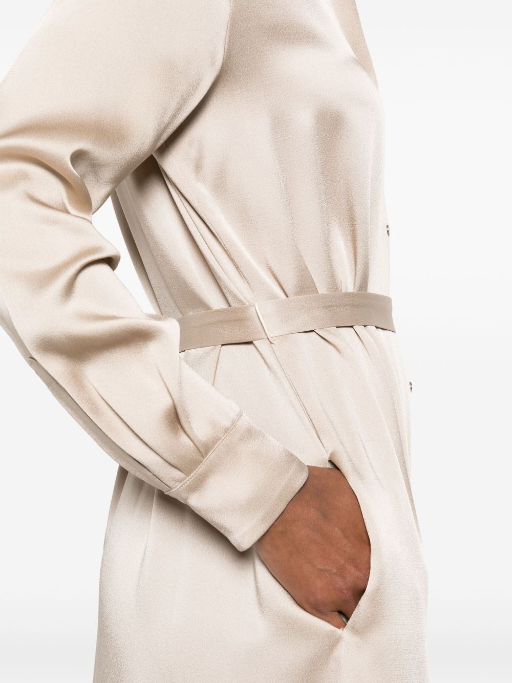 satin shirt dress - 5