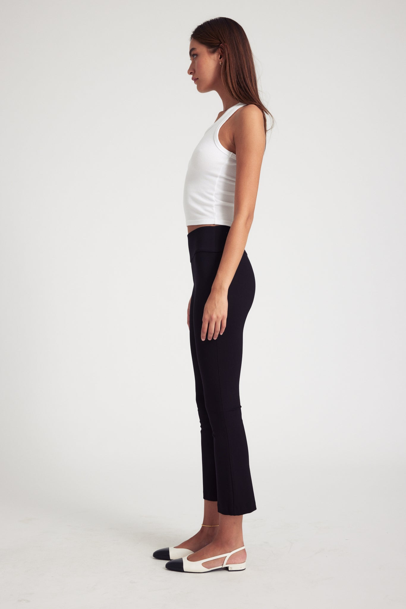 BLACK CASANOVA CROP FLARE LEGGINGS - 3