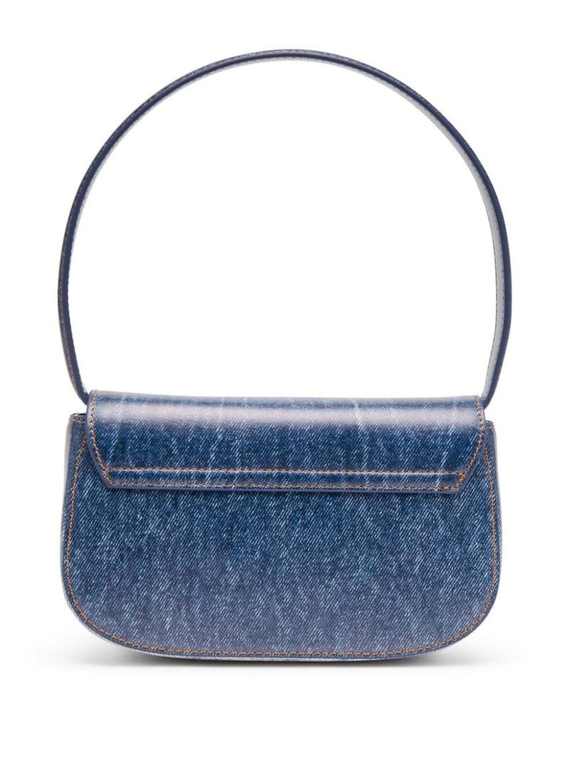 Diesel 1DR denim-print leather bag outlook