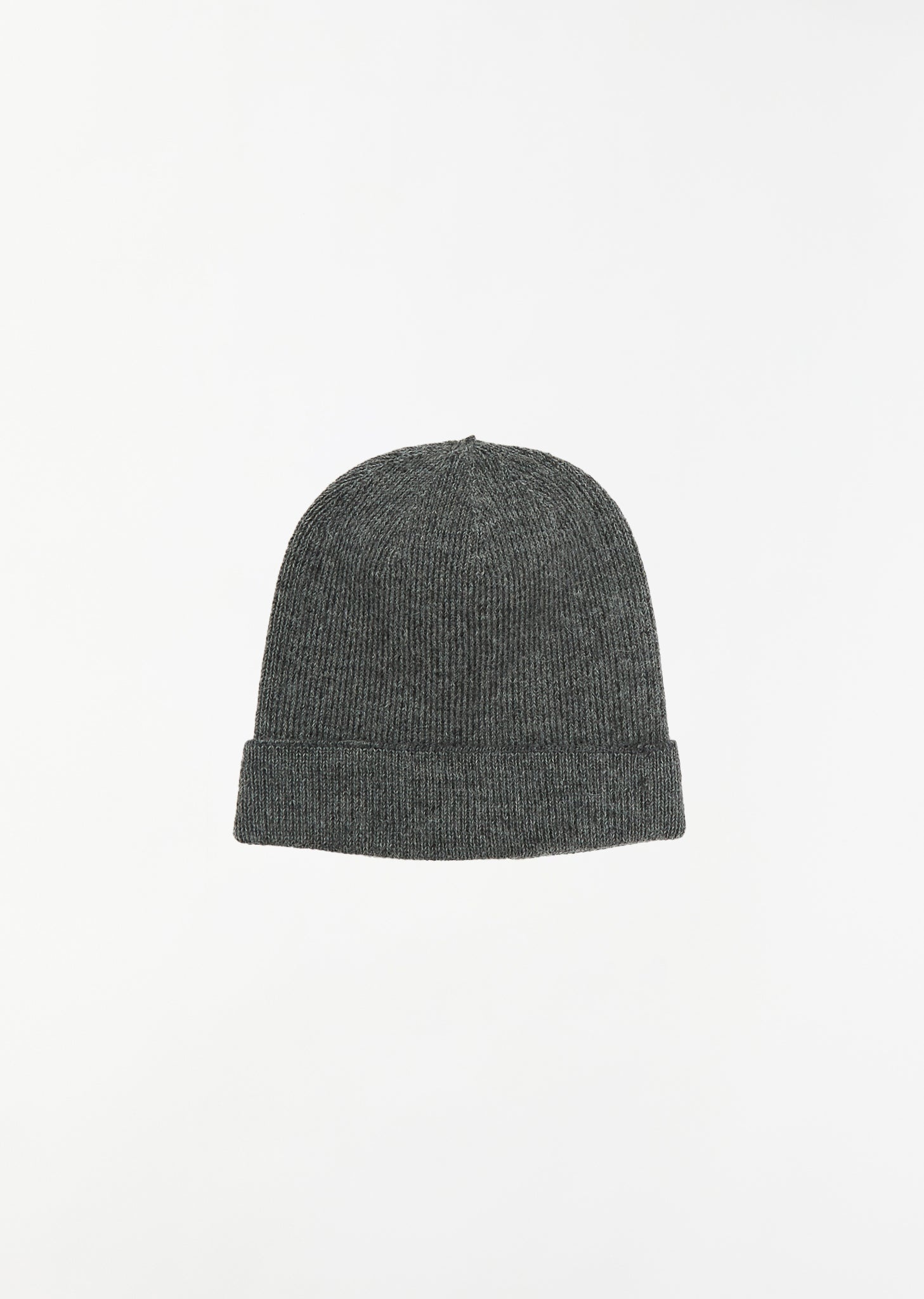 Wool-Alpaca Globe Knit Beanie — Grey/Black - 1