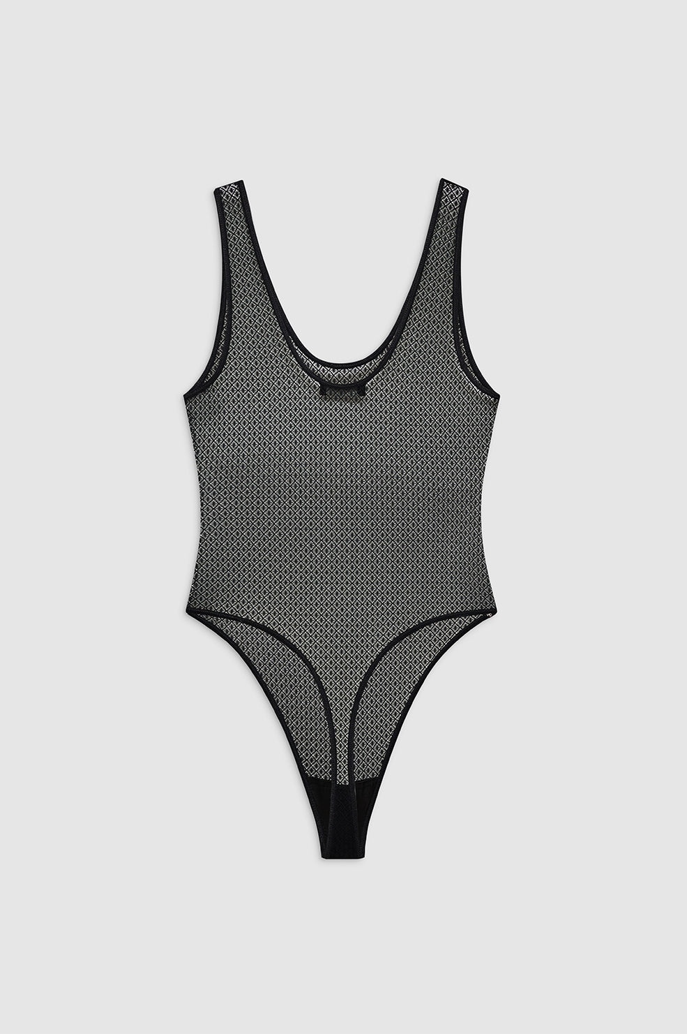 Alysha Bodysuit - Black Geometric Lace - 4