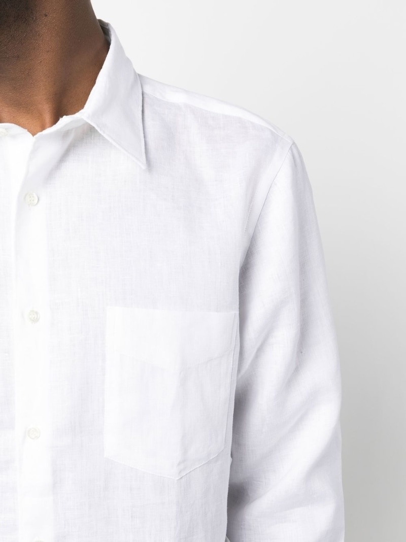 long-sleeve linen shirt - 5
