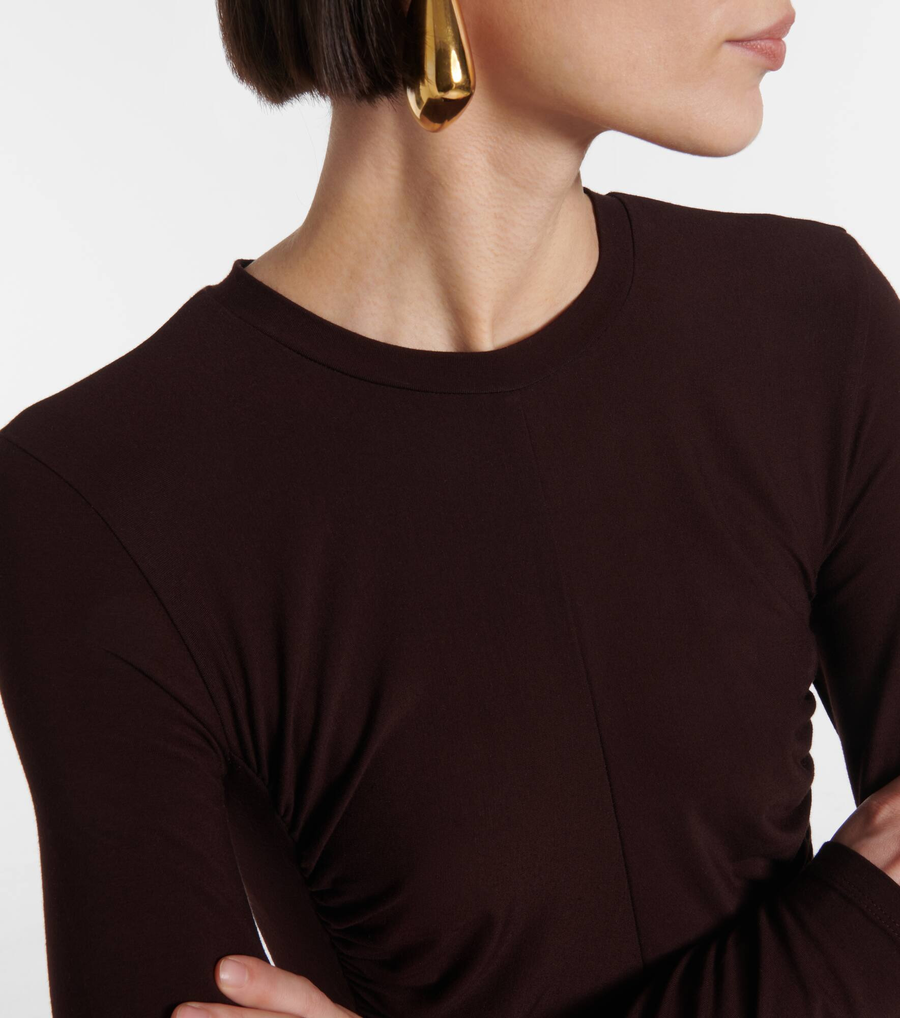 Ruched jersey maxi dress - 4