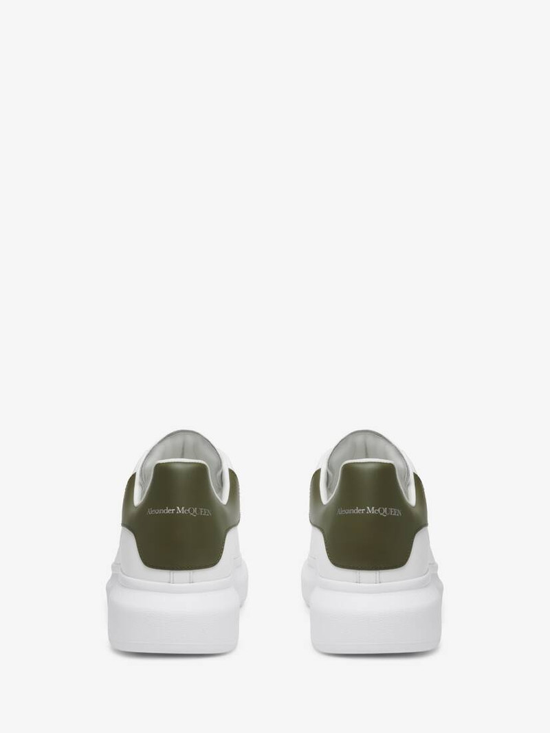 Alexander McQueen Men's Oversized Sneaker in White/khaki outlook