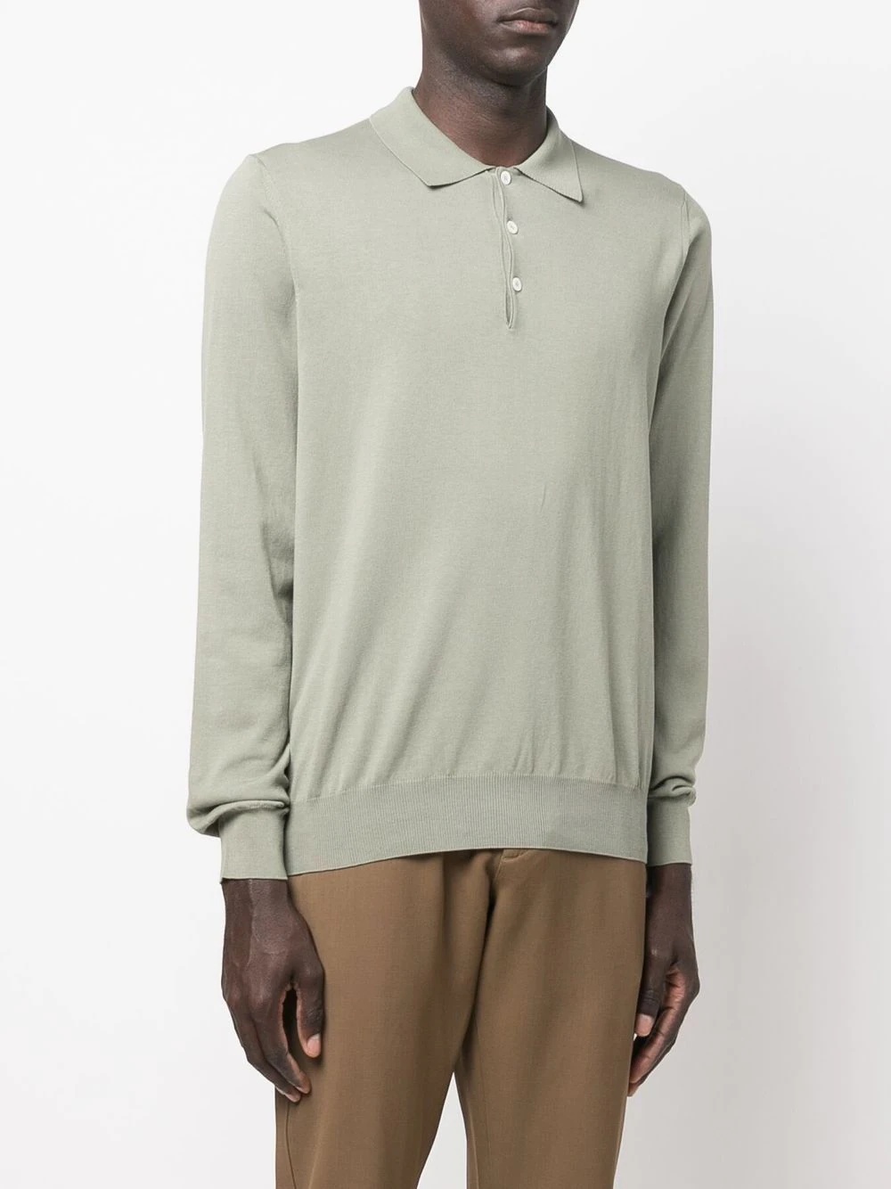 long-sleeve polo jumper - 3