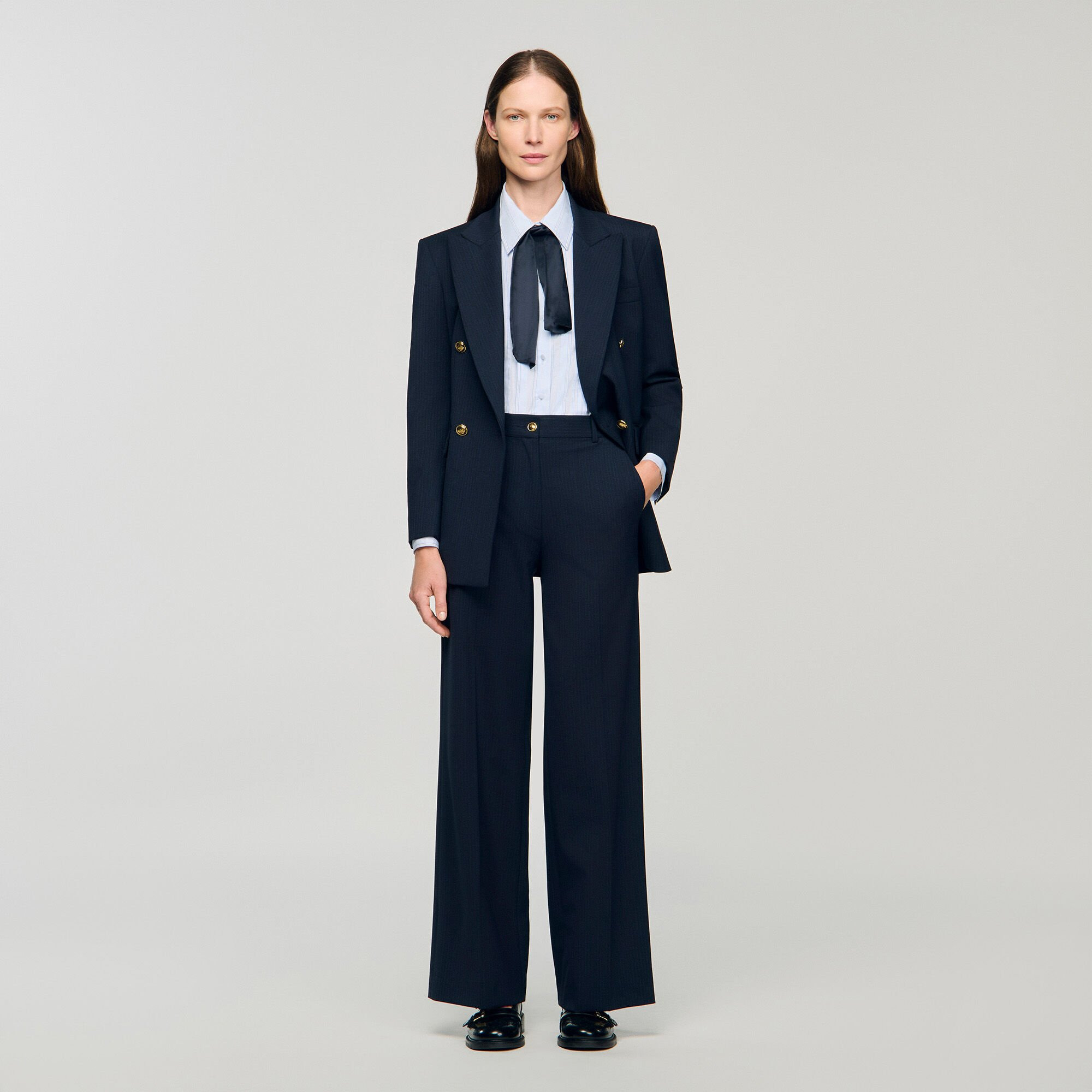 CHALK-STRIPED TROUSERS - 1