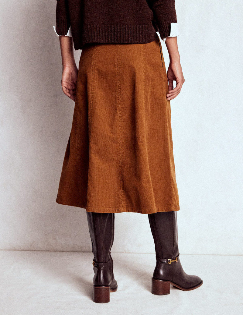 Joy Cord Midi Skirt-Ginger 4