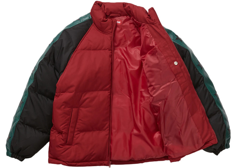 Supreme Supreme Star Sleeve Down Puffer Jacket Red outlook