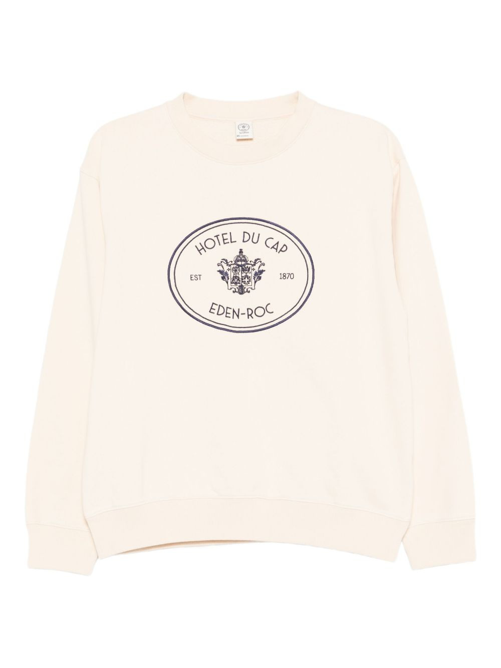 crest-print sweatshirt - 1