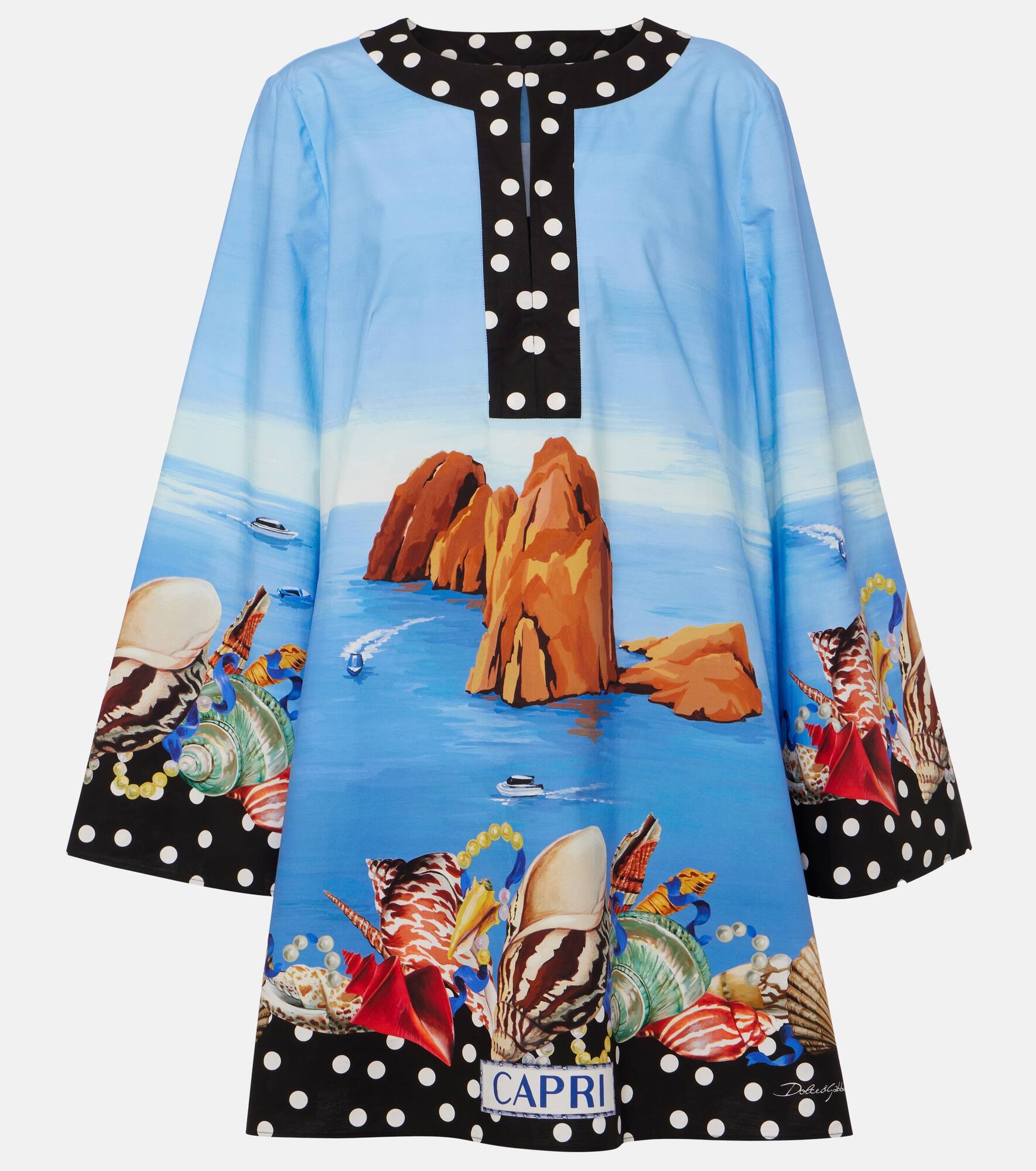 Capri printed cotton kaftan - 1