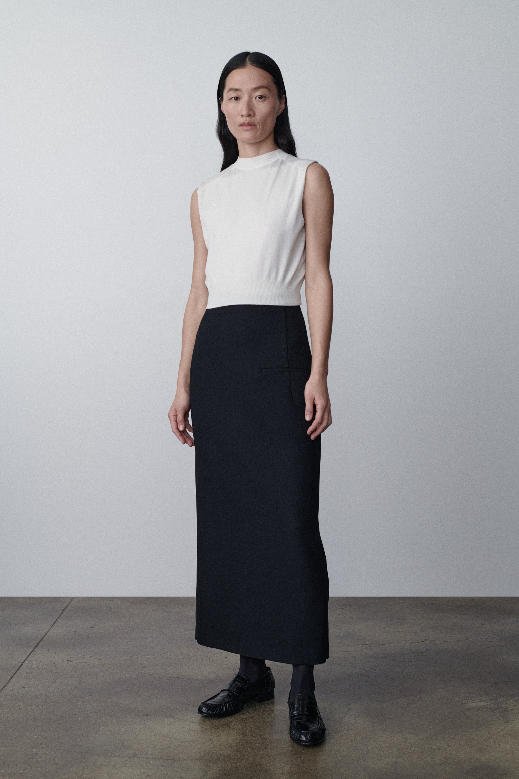 The Row Juno Skirt in Virgin Wool REVERSIBLE