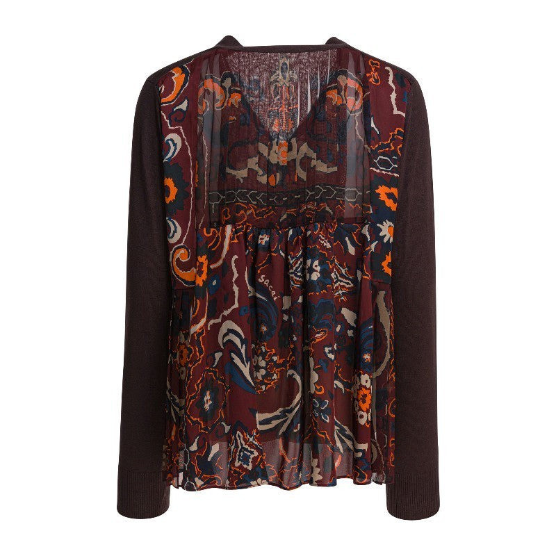 sacai Floral Print Cardigan outlook