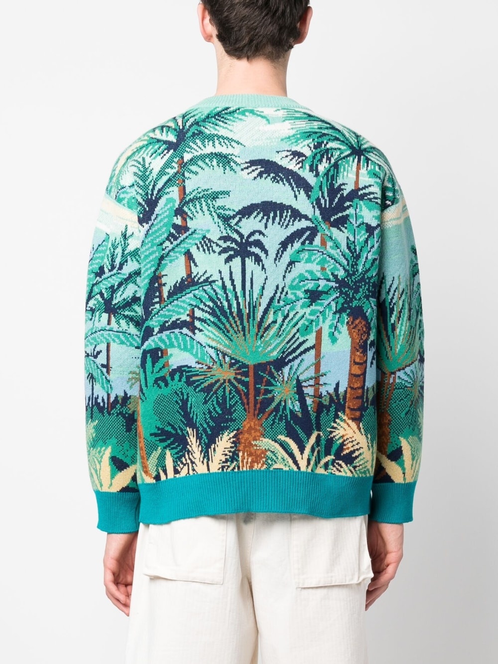palm tree-print jumper - 4