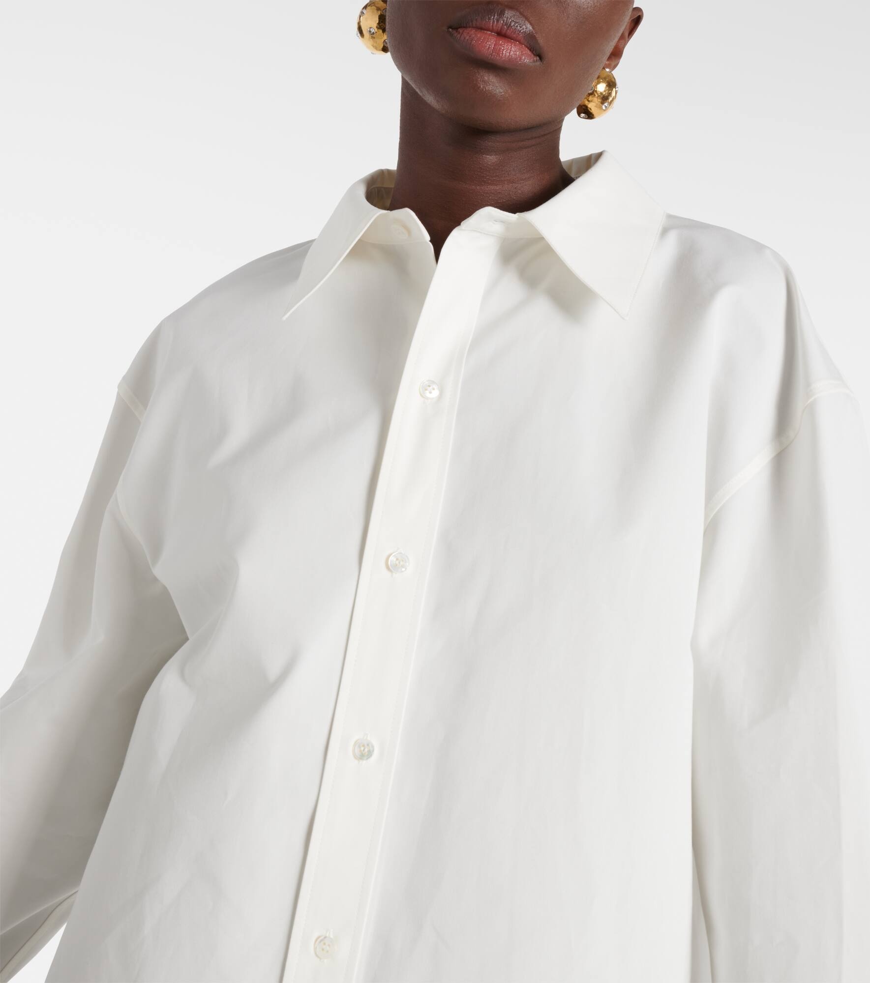 Oversized cotton poplin shirt - 4