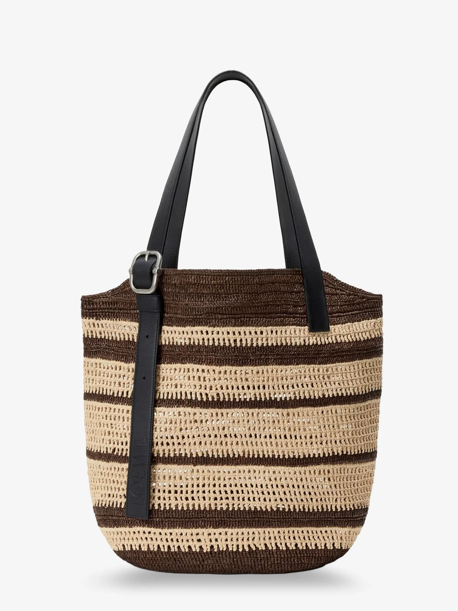 Loewe Paula'S Ibiza Two-Tone Raffia Loop Shopping Bag - 1