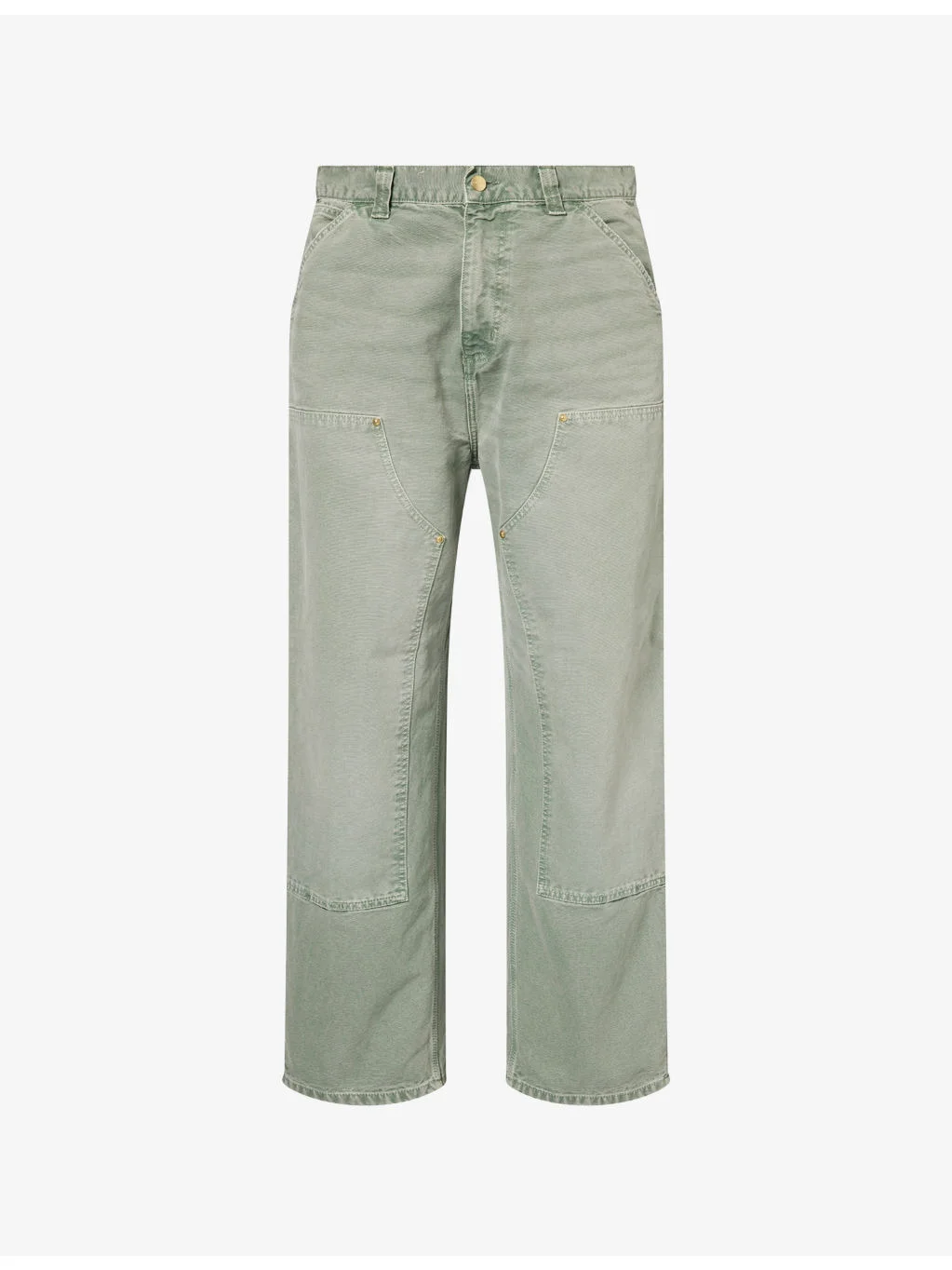 Double Knee Cotton Denim Jeans - 1