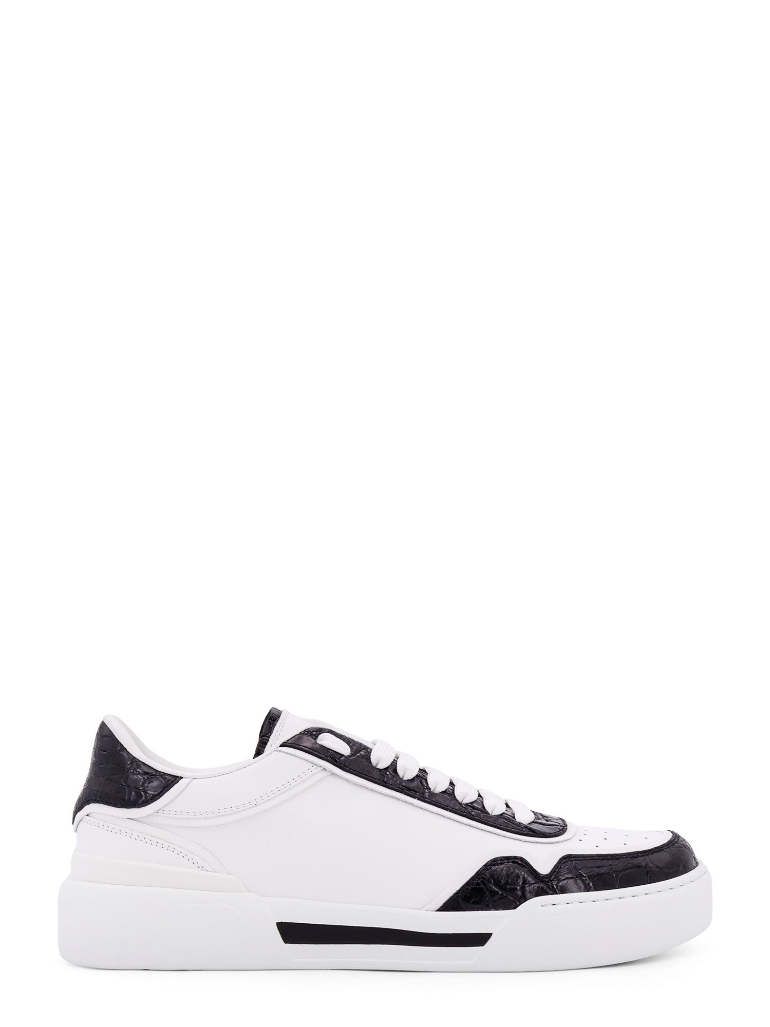New Roma Leather Sneakers With Crocodile Details - 1