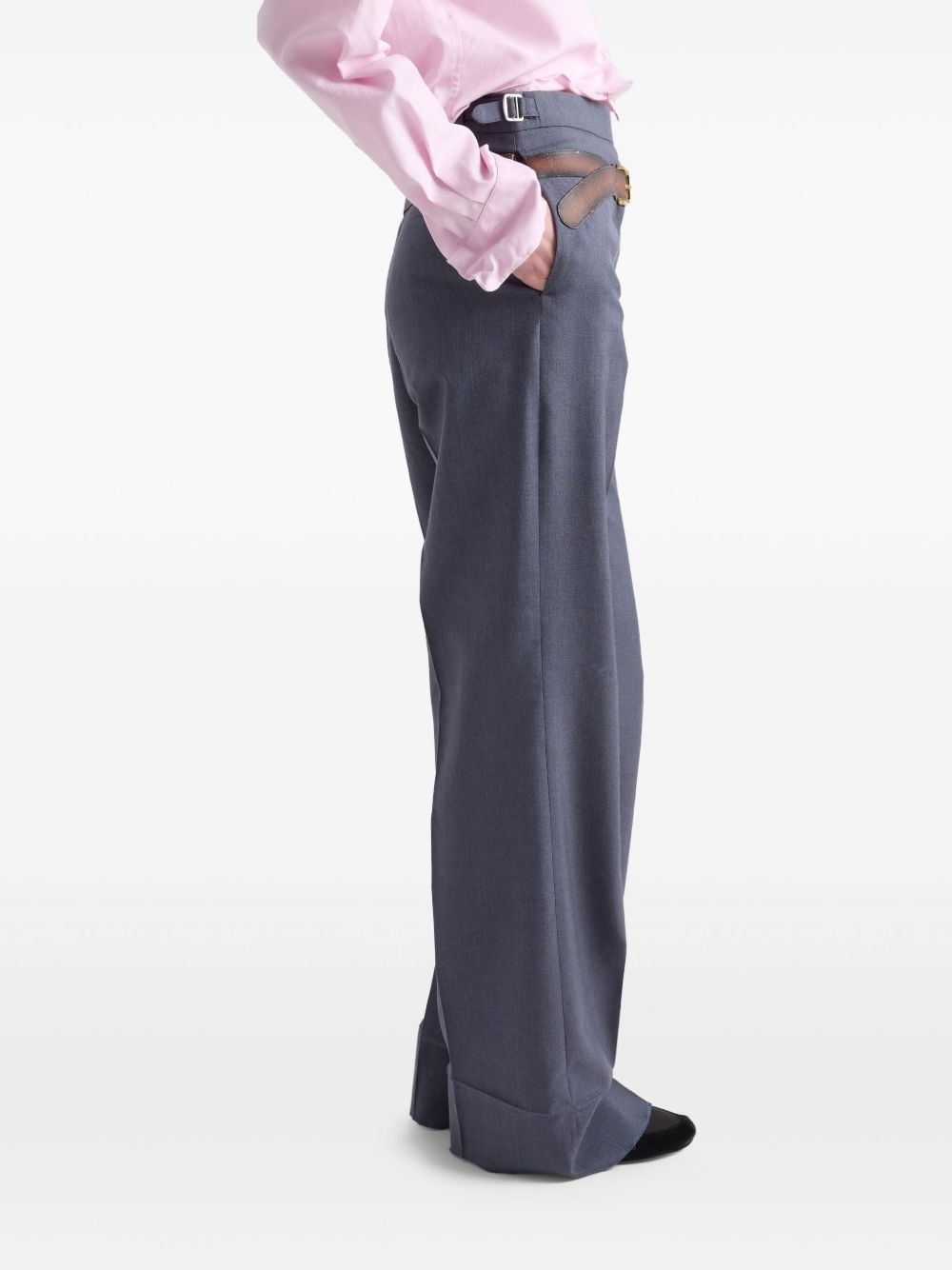 silk-blend trousers - 4