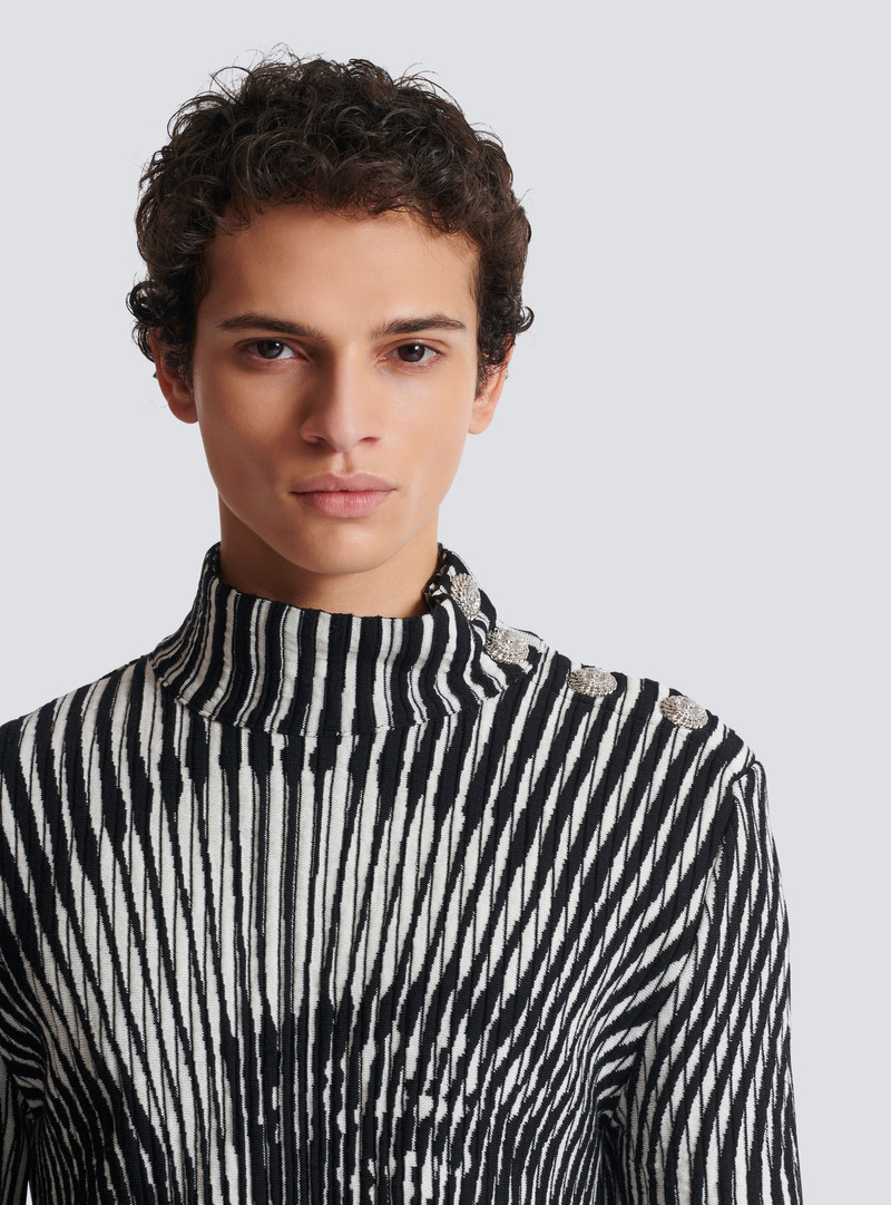 Face two-tone knit jumper 7