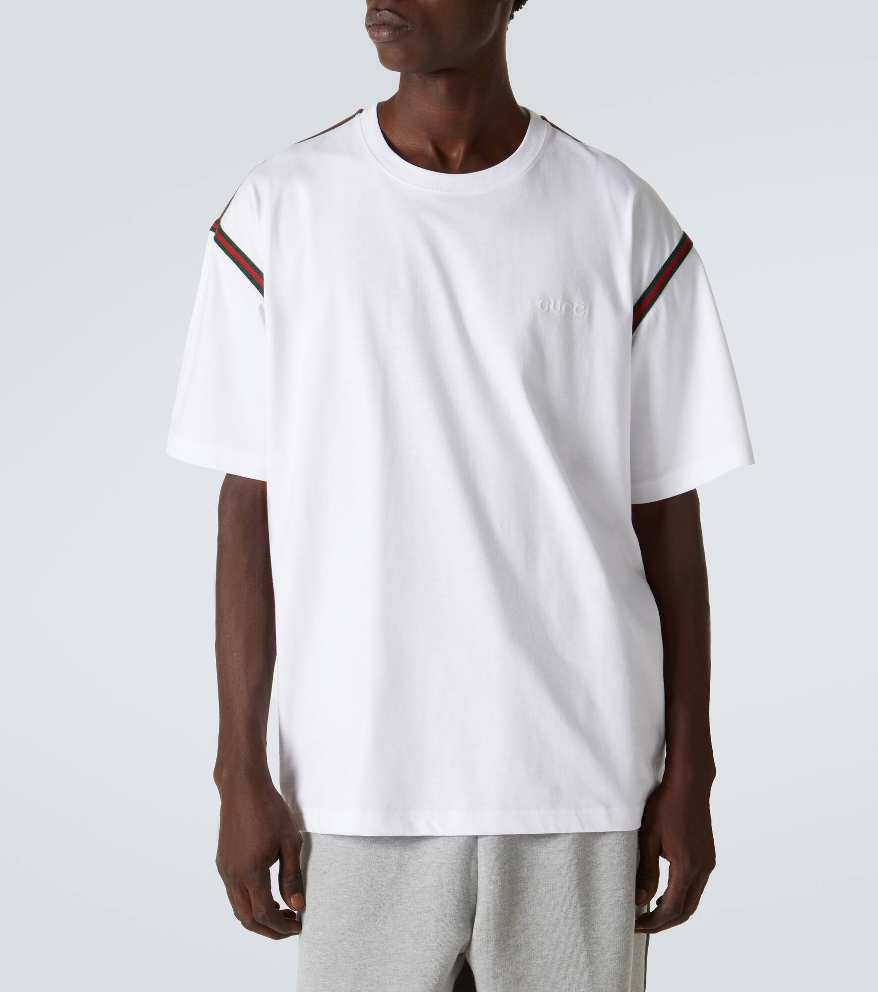 Embroidered cotton jersey T-shirt - 3