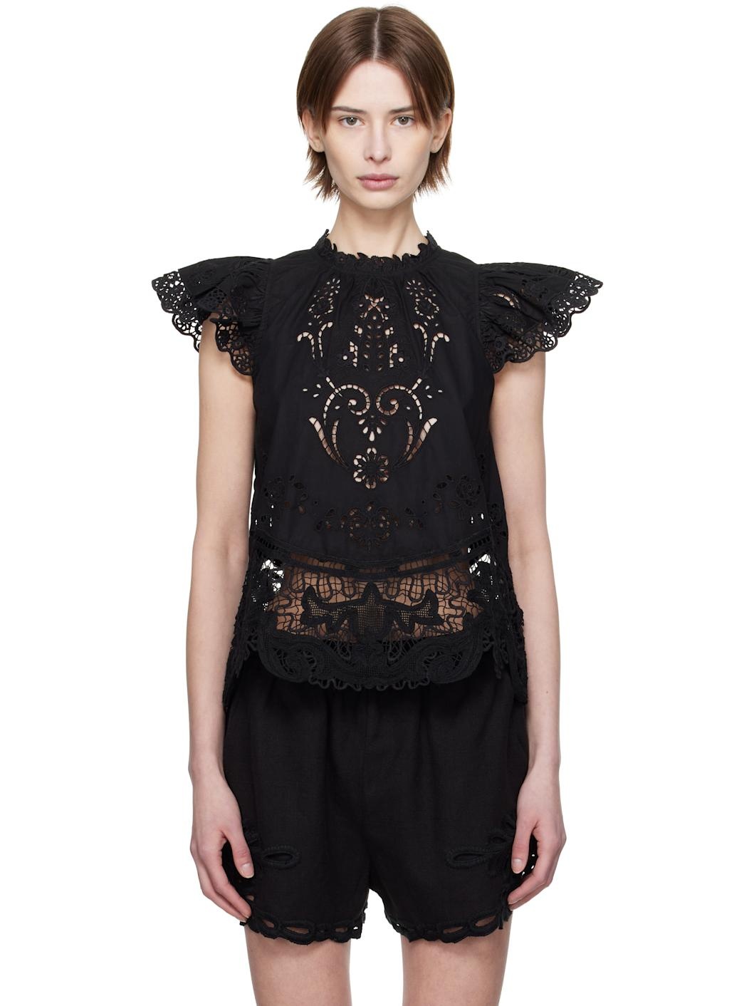 Black Gianna Blouse - 1
