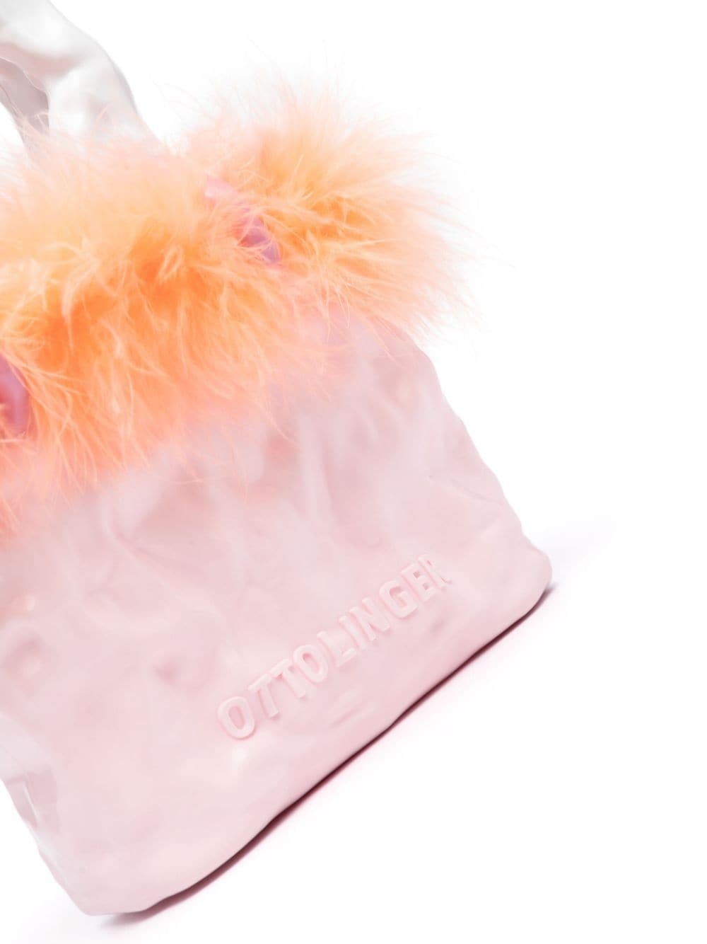 Signature Ceramic feather-trim tote bag - 4