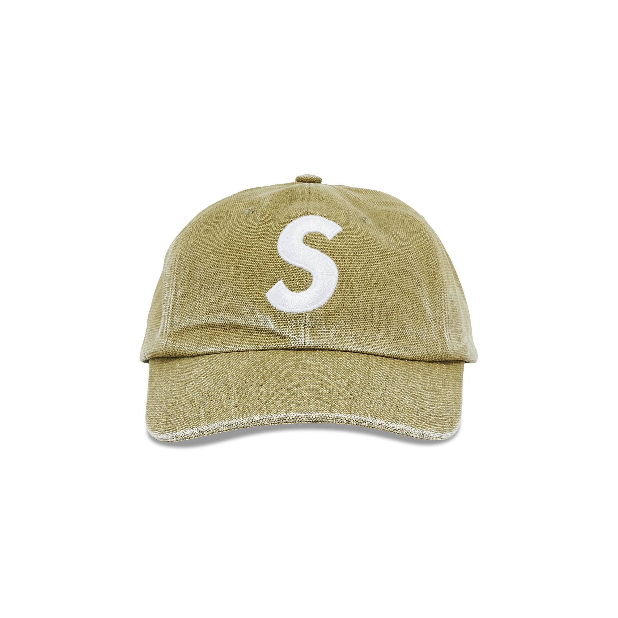 Supreme Pigment Canvas S Logo 6-Panel 'Olive' - 1