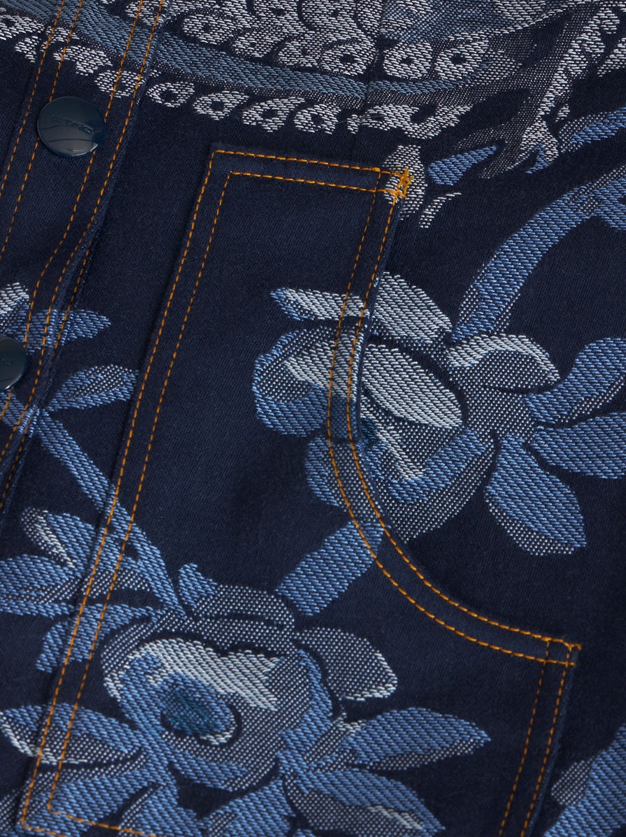 MINI JACQUARD DENIM JUMPSUIT - 7