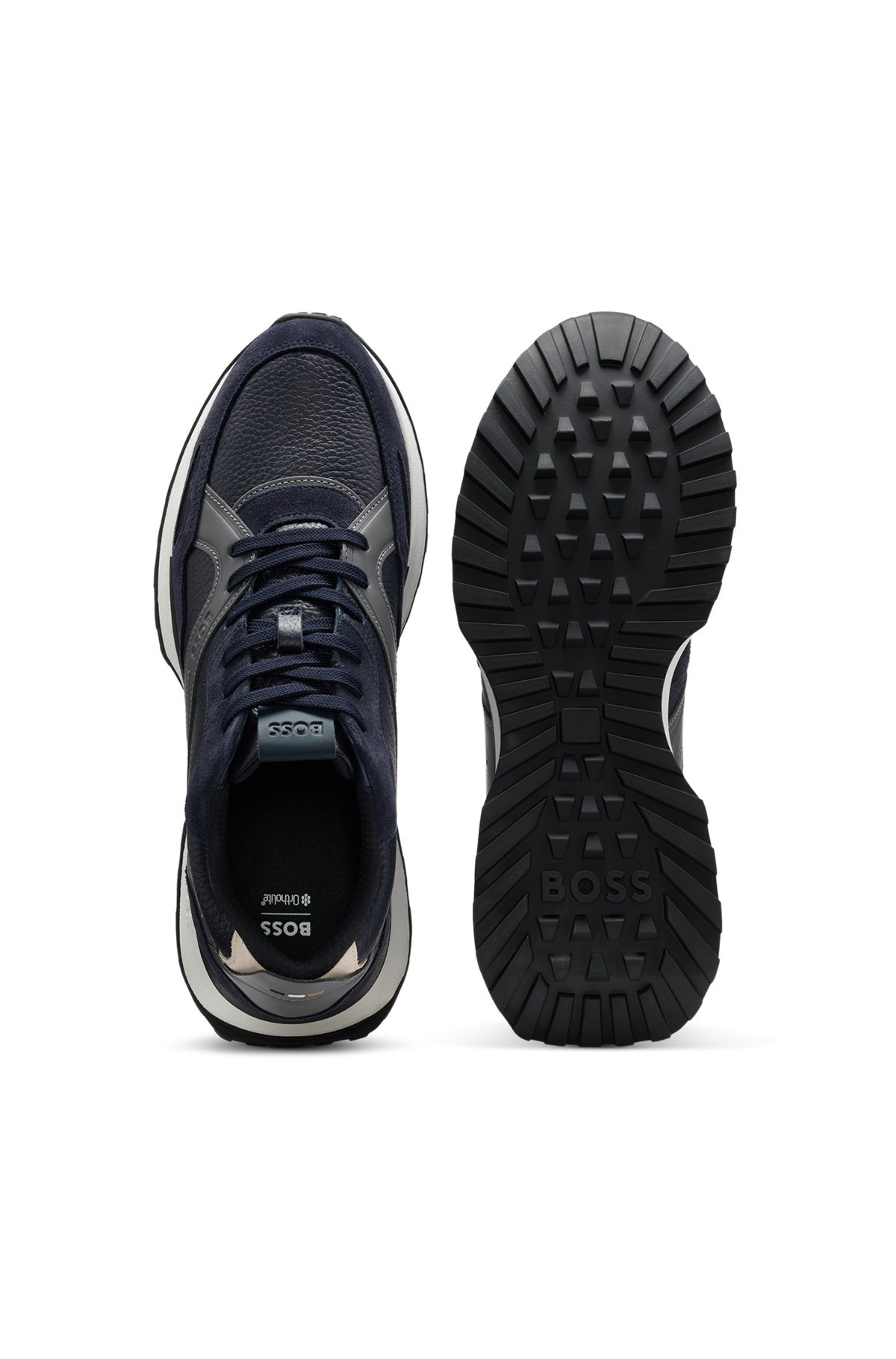 TRAINERS IN TUMBLED LEATHER WITH SUPPORTIVE OUTSOLE - 4