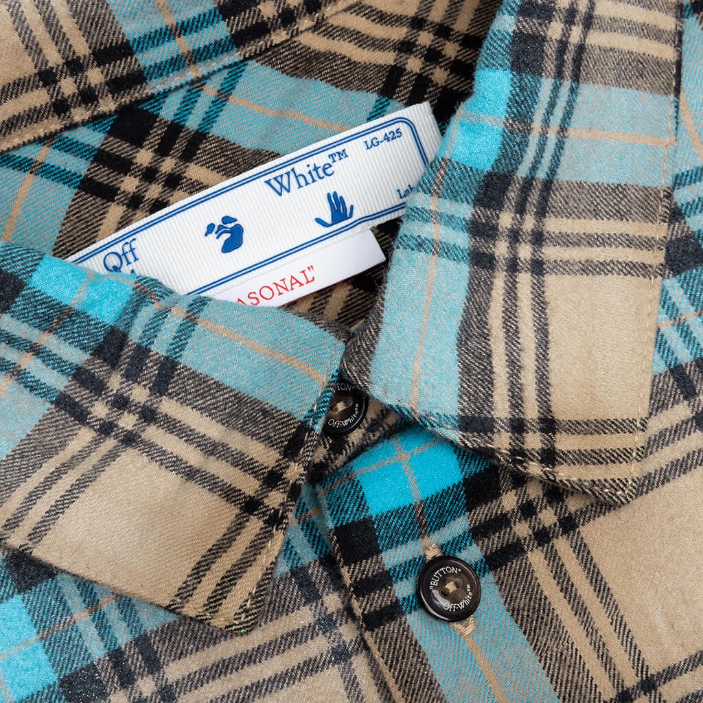 HELVET PATTERN CHECK FLANNEL SKATE SHIRT - NO COLOR - 3