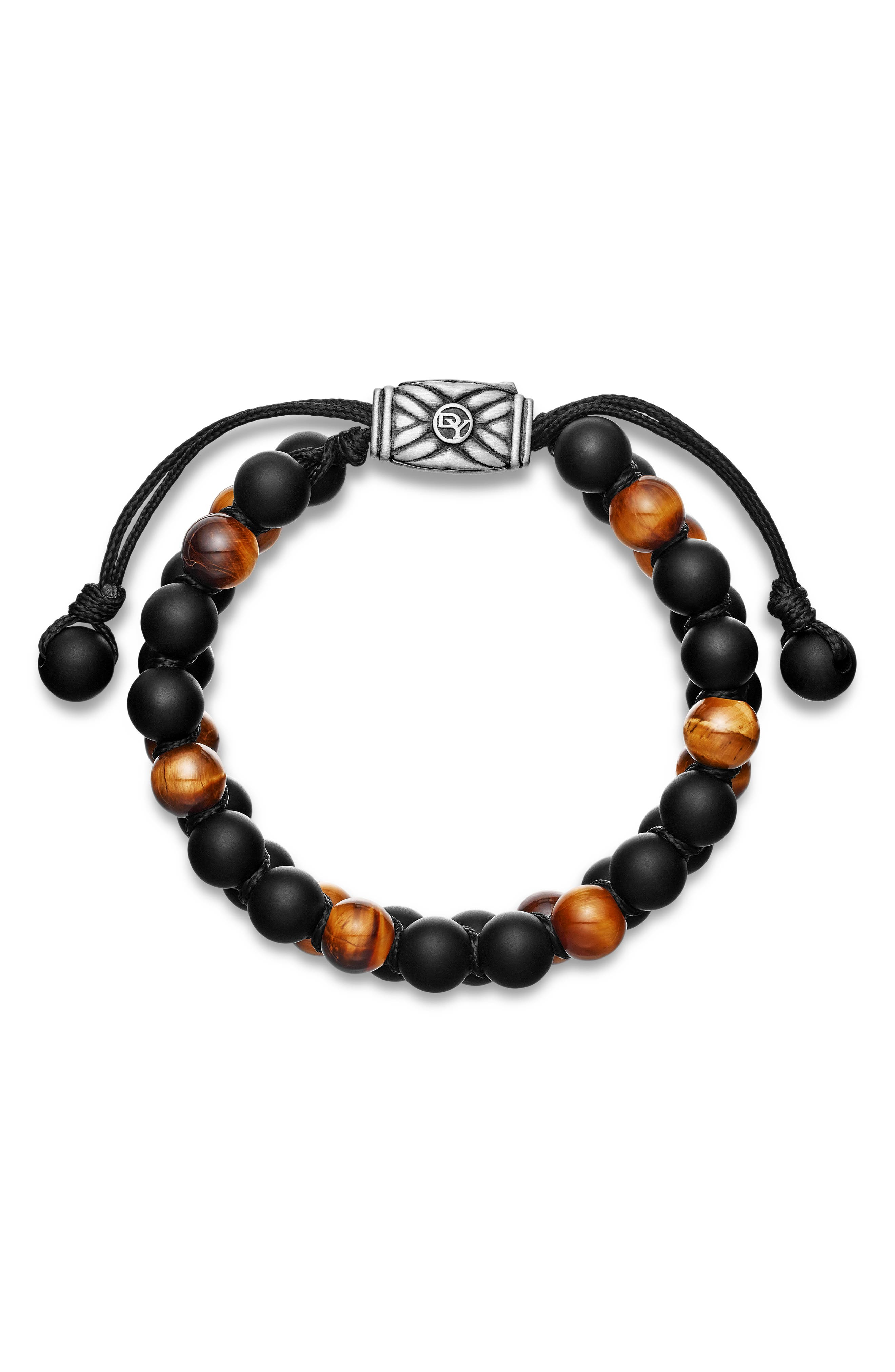David Yurman Spiritual Beads Two Row Woven Bracelet, 8mm in Zdnublack Onyx at Nordstrom - 6
